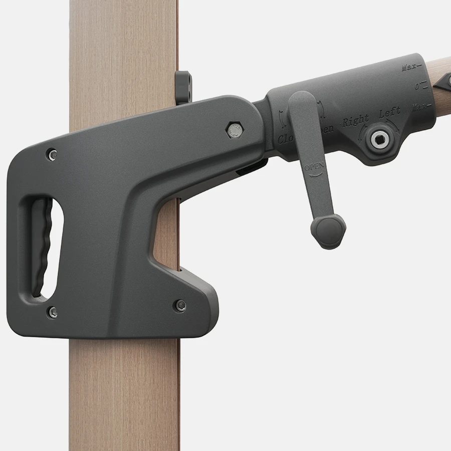 Kettler 3m Round Free Arm Parasol Wood Effect Frame With Slate Canopy - Mill Race Garden Centre