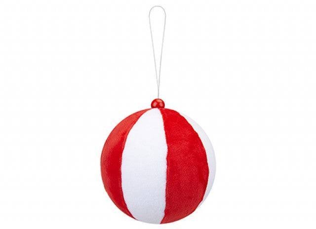 20cm Candy Cane Ball Christmas Decoration - Mill Race Garden Centre