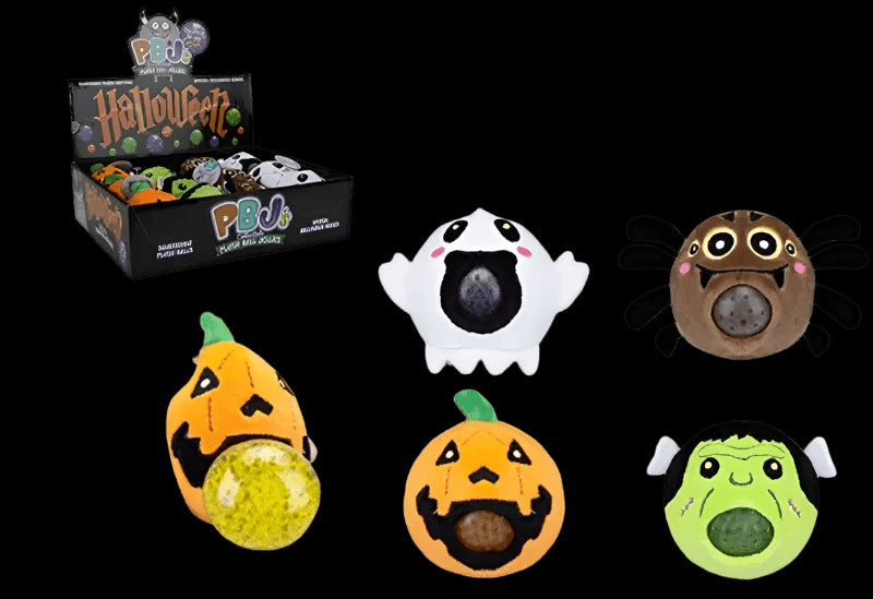 8cm Plush Ball Jelly Halloween Toy Assorted - Mill Race Garden Centre