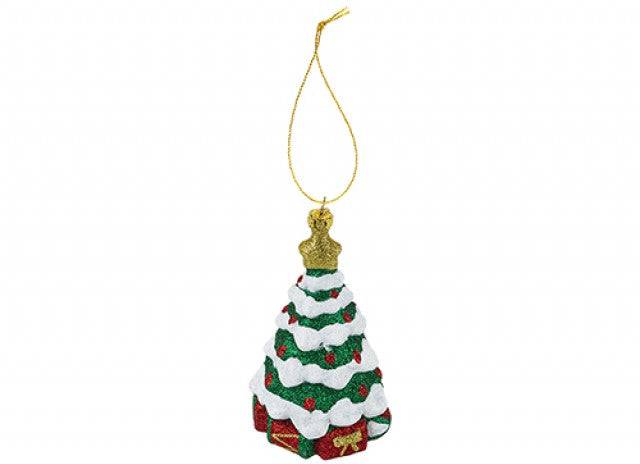 Christmas Tree Glitter Hanging Decoration - Mill Race Garden Centre