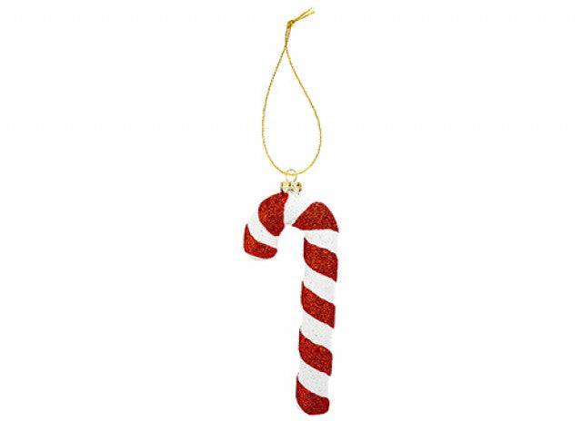 Hand Painted Candy Cane Hanging Decoration - Mill Race Garden Centre
