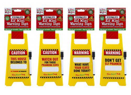 Personalised Elf A-Frame Warning Sign Assorted - Mill Race Garden Centre