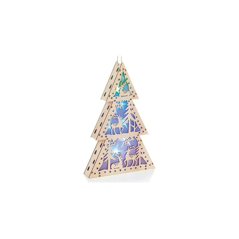 30cm BO Lit Wooden Tree with - Mill Race Garden Centre