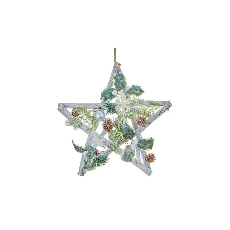 30cm Natural Star Hanger - Mill Race Garden Centre