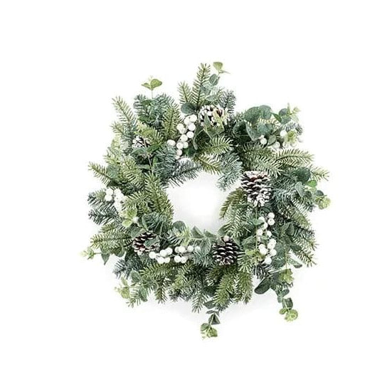 50cm eucalyptus wreath from Premier Decorations featuring lush green eucalyptus leaves for a natural decorative accent.