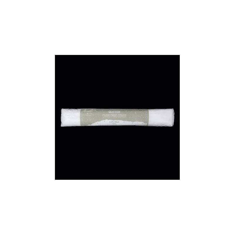 Premier 90cm x 2.4m Snow-Tex Snow Cover- White with Glitter - Mill Race Garden Centre