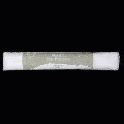 Premier 90cm x 2.4m Snow-Tex Snow Cover- White with Glitter - Mill Race Garden Centre