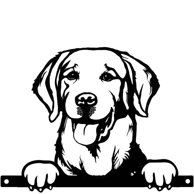 Primus Metal Retriever Peeking Silhouette - Mill Race Garden Centre