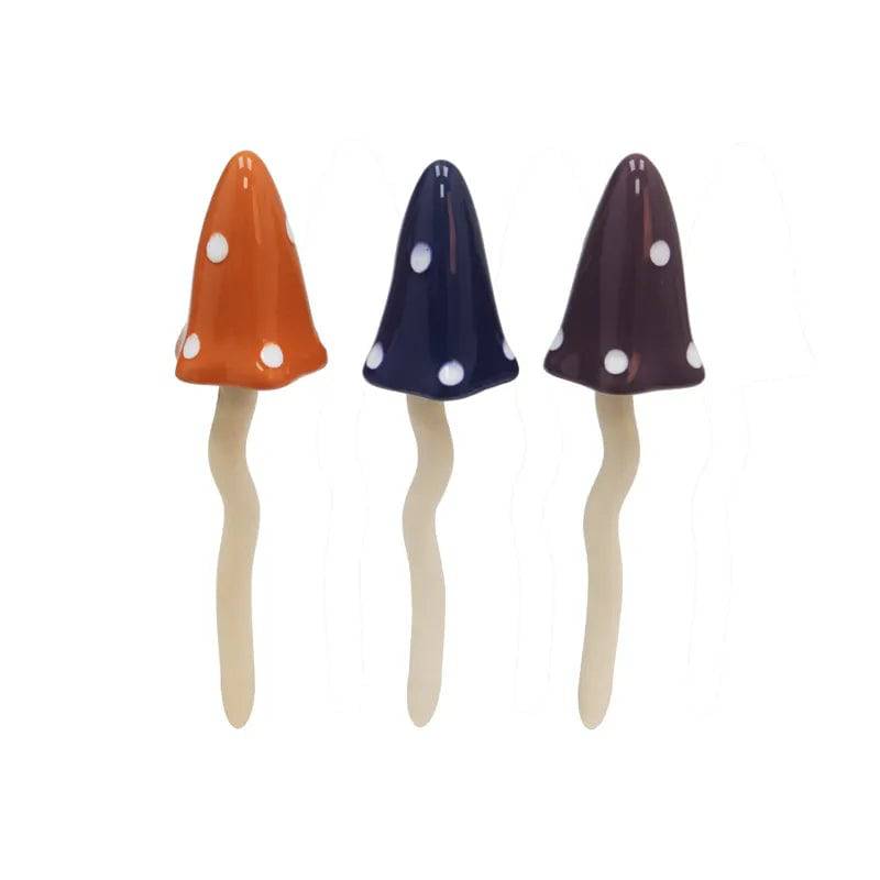Small Coloured Polka Dot Ceramic Toadstools Asst - Mill Race Garden Centre