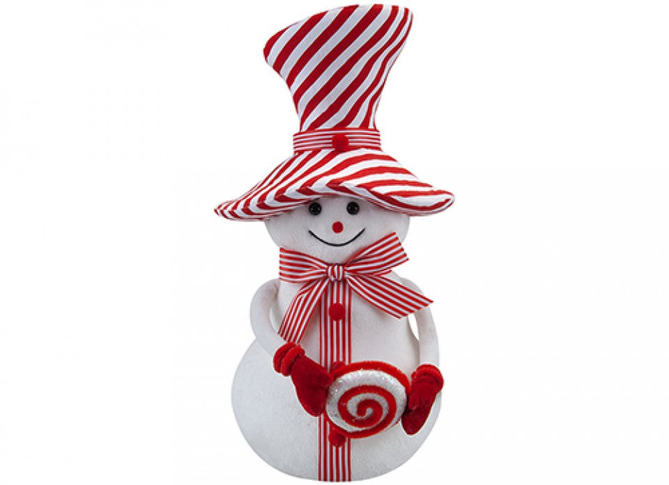 19x15x37cm Snowman White Toy - Mill Race Garden Centre