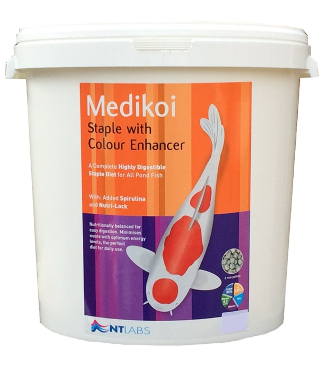 NT Labs Medikoi Staple Junior 3mm 10kg Pond Fish Pellets - Mill Race Garden Centre