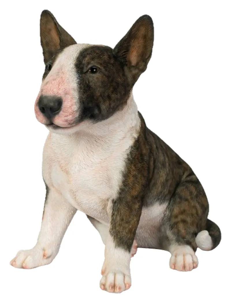 Real Life Bull Terrier Brindle Ornament Size D by Vivid Arts - Mill Race Garden Centre