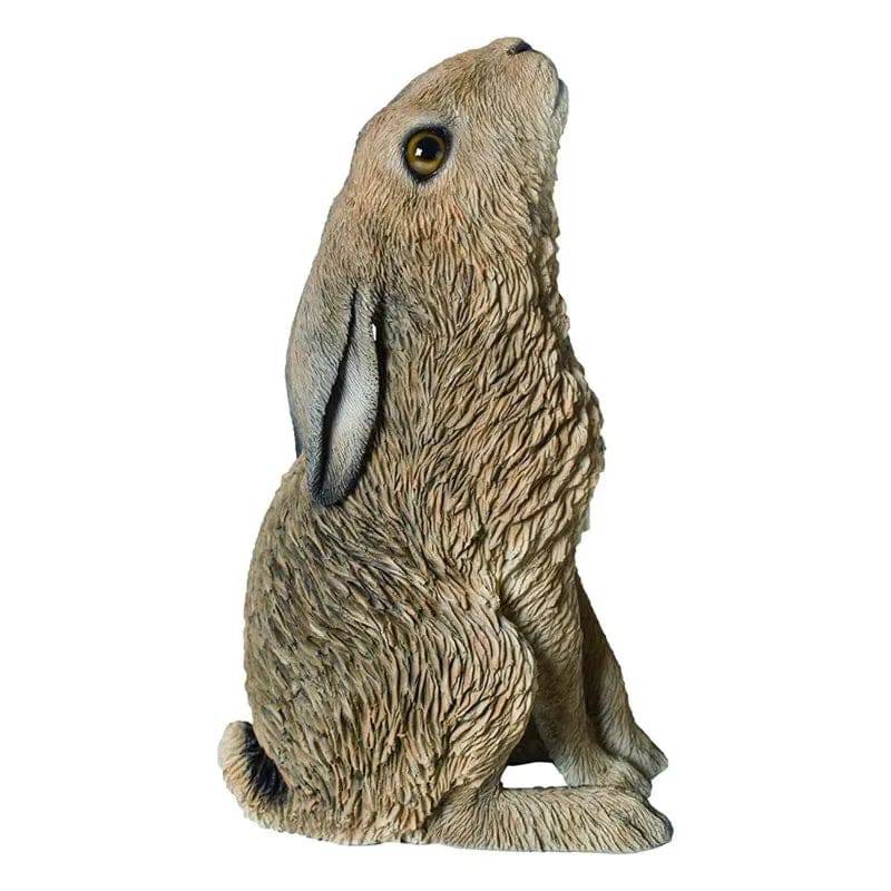 Real Life Moon Gazing Hare Resin Ornament Size D by Vivid Arts - Mill Race Garden Centre