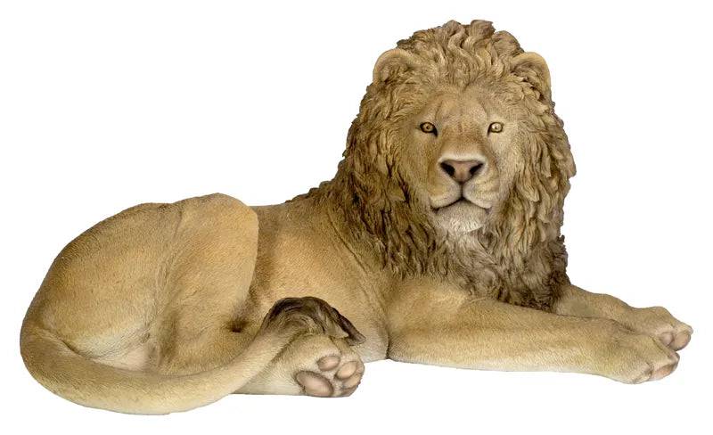 Real Life Resting Lion Ornament Size B by Vivid Arts - Mill Race Garden Centre