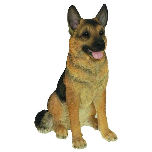 Real Life Sitting Alsatian by Vivid Arts - Mill Race Garden Centre