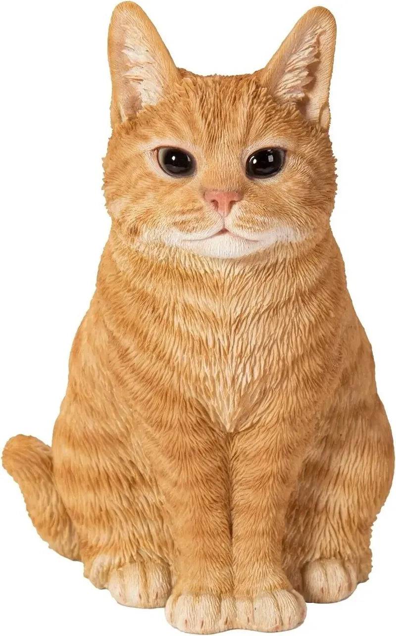 Real Life Sitting Cat GINGER D - Mill Race Garden Centre