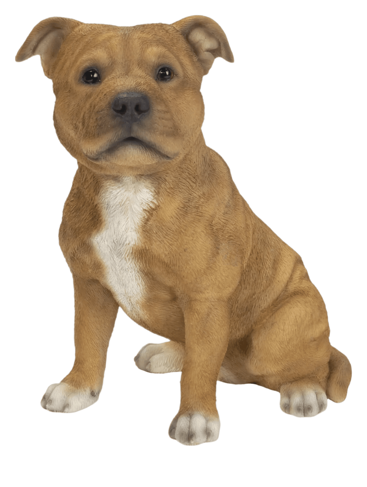 Real Life Staffordshire Terrier Brown Ornament Size D By Vivid Arts - Mill Race Garden Centre