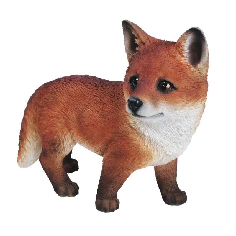 Real Life Standing Fox Cub D Resin Ornament by Vivid Arts - Mill Race Garden Centre