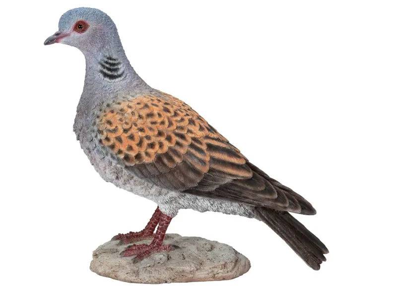 Vivid Arts WBC Turtle Dove resin ornament in size D, outdoor decorative dove sculpture for garden or patio decor.