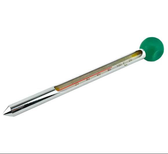 Westland Horticulture Gardman Soil Thermometer showing a metal probe inserted into soil for temperature measurement