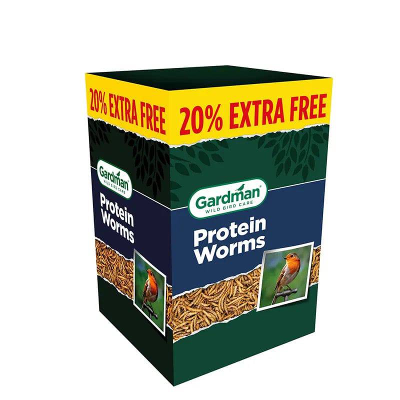 GM Protein Worms 1Kg + 20 Xtra Free Box - Mill Race Garden Centre