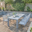 Kettler Trento 8 Seat Dining Set With Drift Extending Table - Mill Race Garden Centre