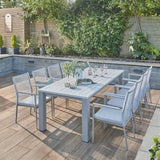 Kettler Trento 8 Seat Dining Set With Drift Extending Table - Mill Race Garden Centre