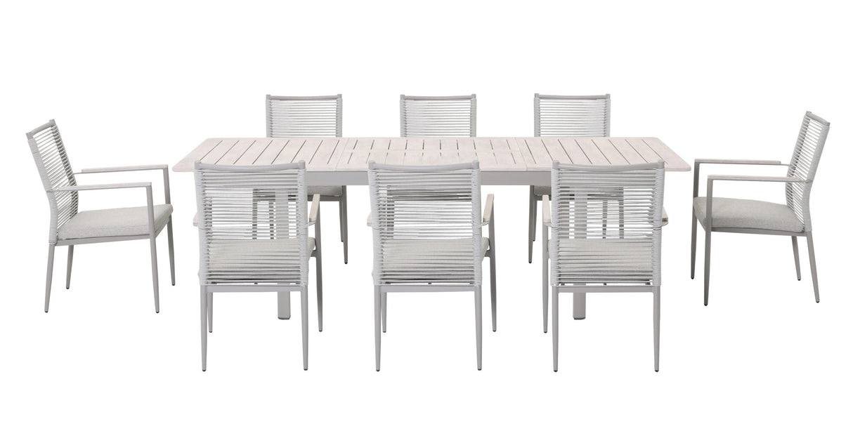 Kettler Trento 8 Seat Dining Set With Drift Extending Table - Mill Race Garden Centre