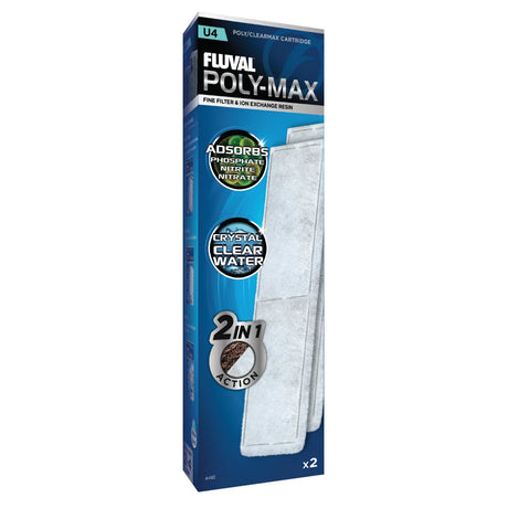 Fluval Poly-Max Cartridge for U4 Underwater Filter, 2-Pack - Mill Race Garden Centre