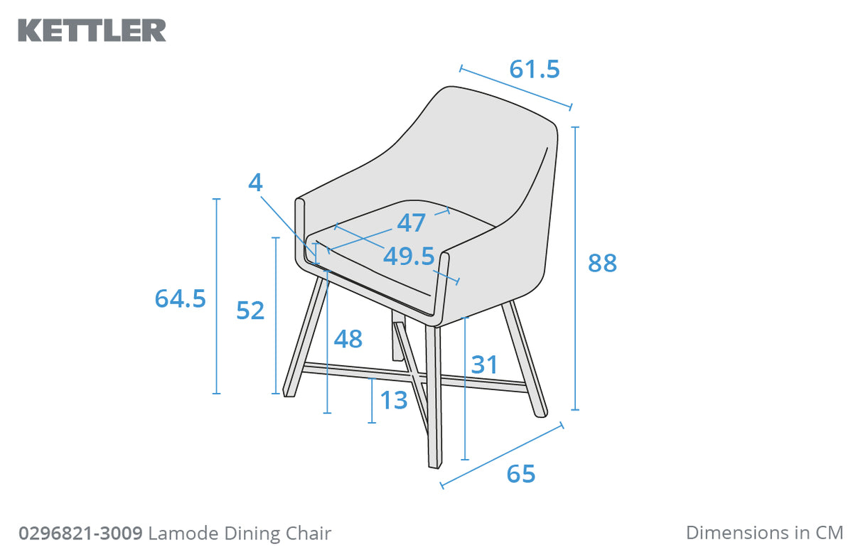 Kettler Lamode Dining 4 Seat Set