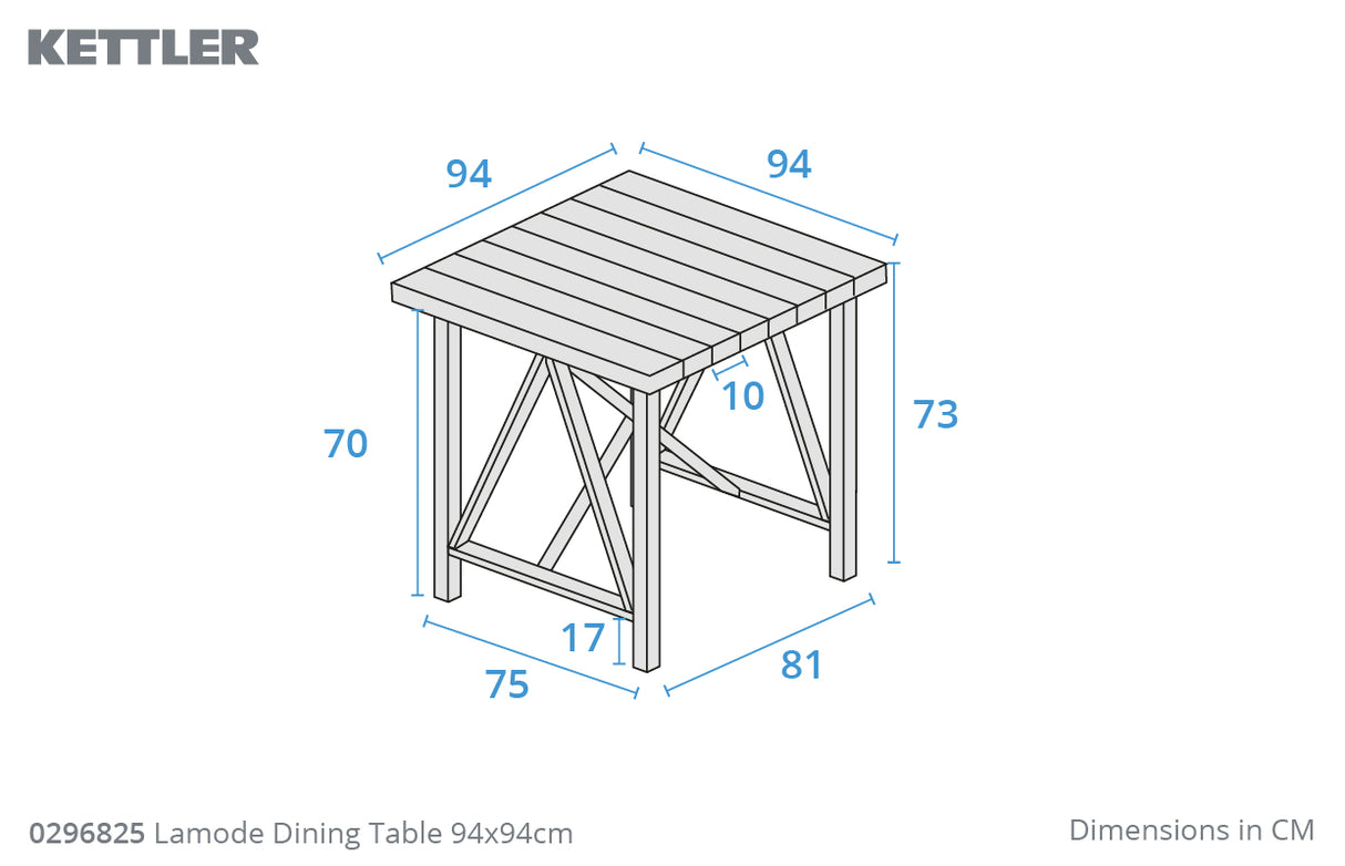 Kettler Lamode Dining 4 Seat Set