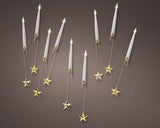 10 LED Candle Lights with Metal Star Holder by Kaemingk