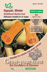 Winter Squash Waltham Butternut by Kings Seeds - Mill Race Garden Centre