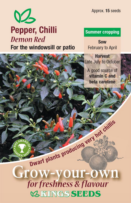 Demon Red Chilli Pepper Seeds - Mill Race Garden Centre