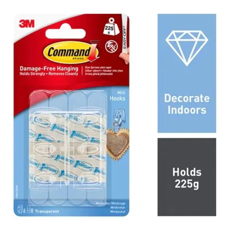 3M Command 17006Clr Mini Hooks