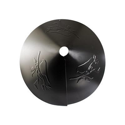18" Wrap-Around Squirrel Baffle with Bird Embossing - Mill Race Garden Centre