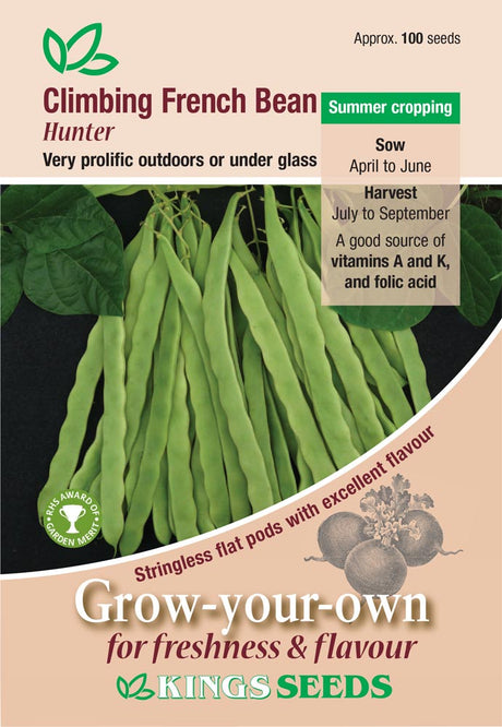 Climbing French Bean Hunter - Mill Race Garden Centre