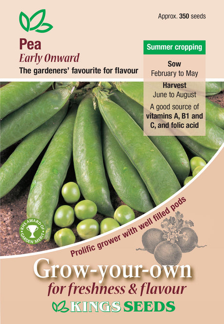 Pea Early Onward - Mill Race Garden Centre