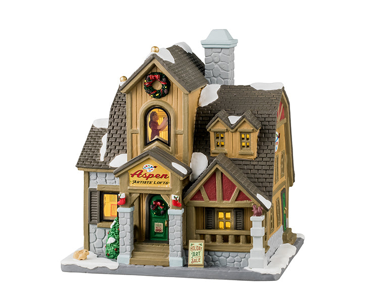 Artist's Lofts Lemax Christmas Village Lighted Building