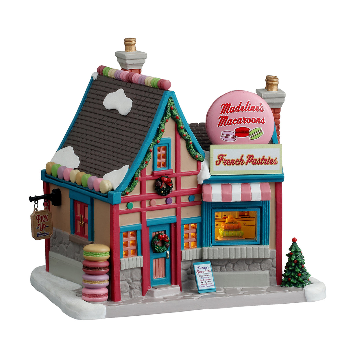 Madeline's Macarons Lemax Christmas Village Lighted Building