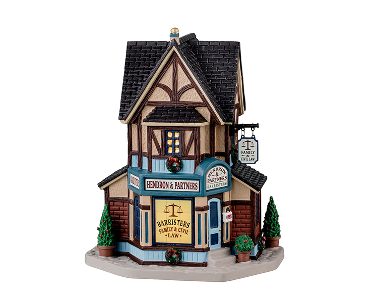 Hendron & Partners Barristers Lemax Christmas Village Lighted Building