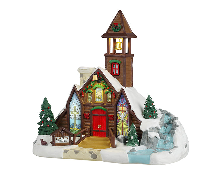 Bear Creek Chapel Lemax Christmas Village Lighted Building