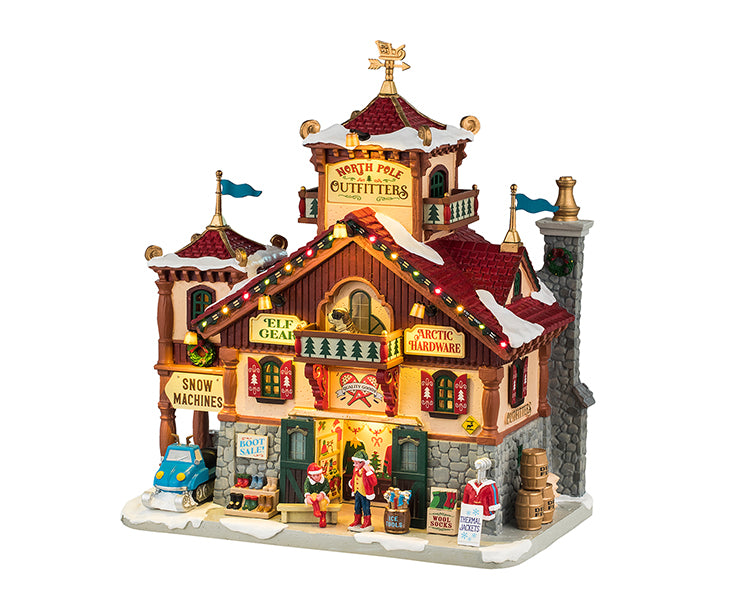 North Pole Outfitters Lemax Christmas Village Lighted Building