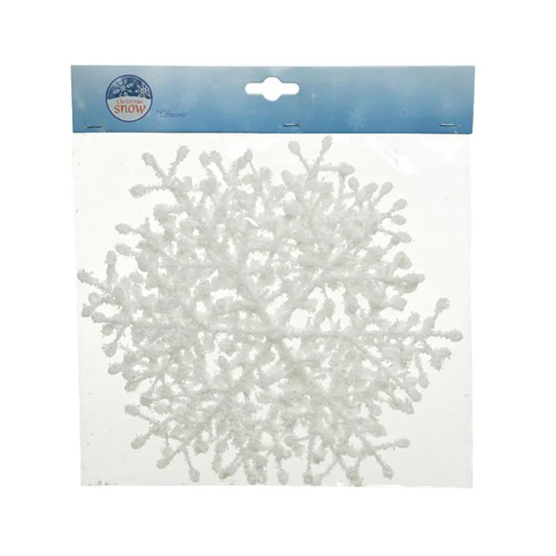 Snowflakes with Hanger 15.5cm 4pk By Kaemingk