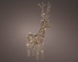 60cm Warm White 48 LED Wicker Brown Deer 60cm by Lumineo - Mill Race Garden Centre