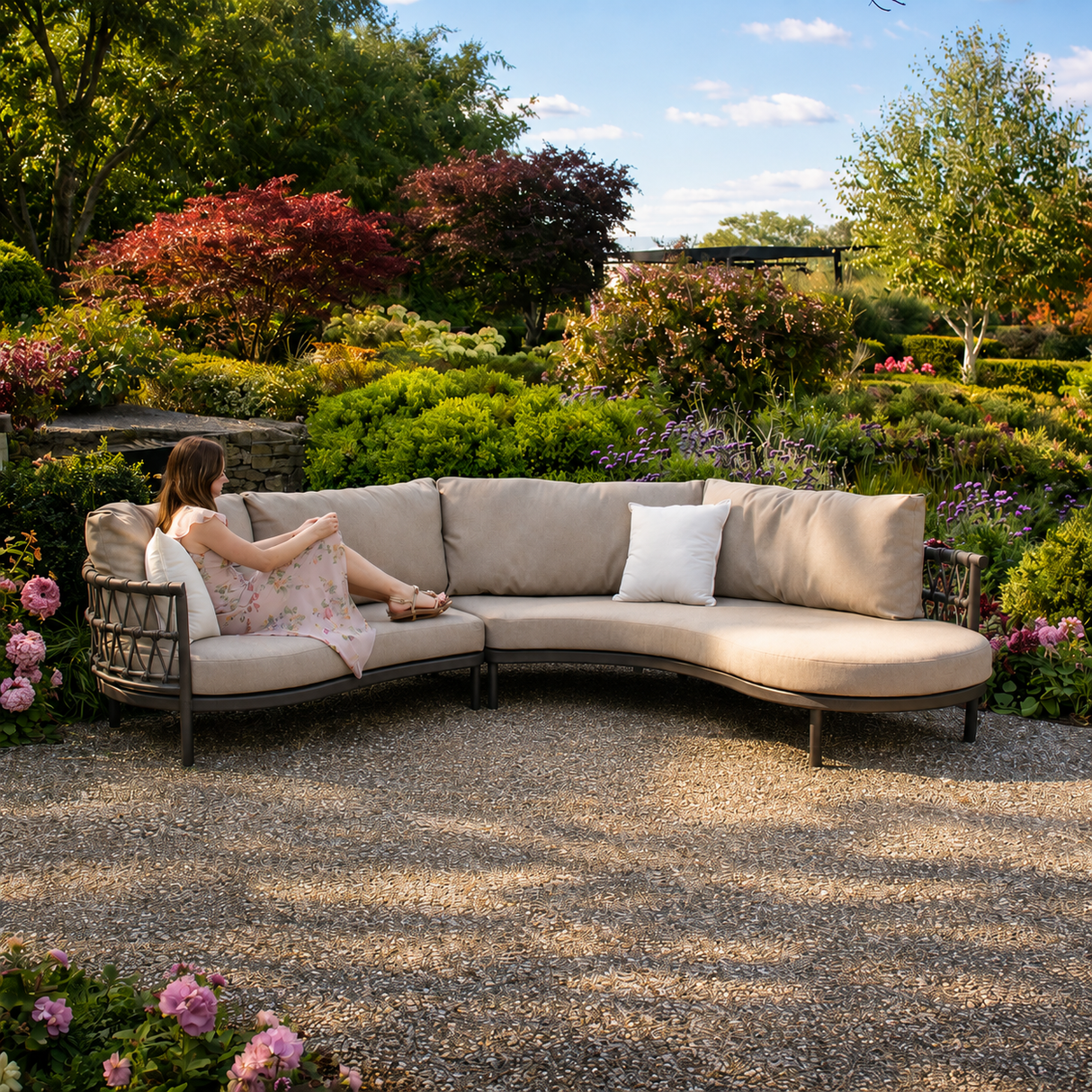 4 Seasons Outdoor Piacenza Terre Corner Sofa Set