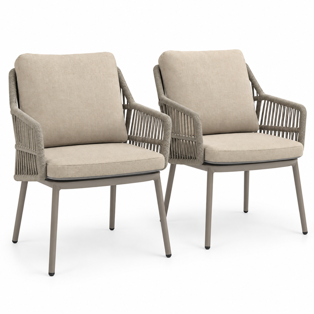 4 Seasons Outdoor Alicante 2-Seater Bistro Set with Manolo 75 cm Ceramic Dining Table