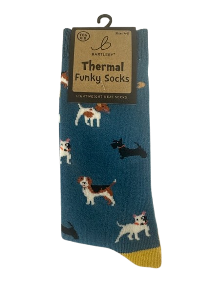 Funky Thermal Socks - Doggy Divas by Bartleby - Mill Race Garden Centre
