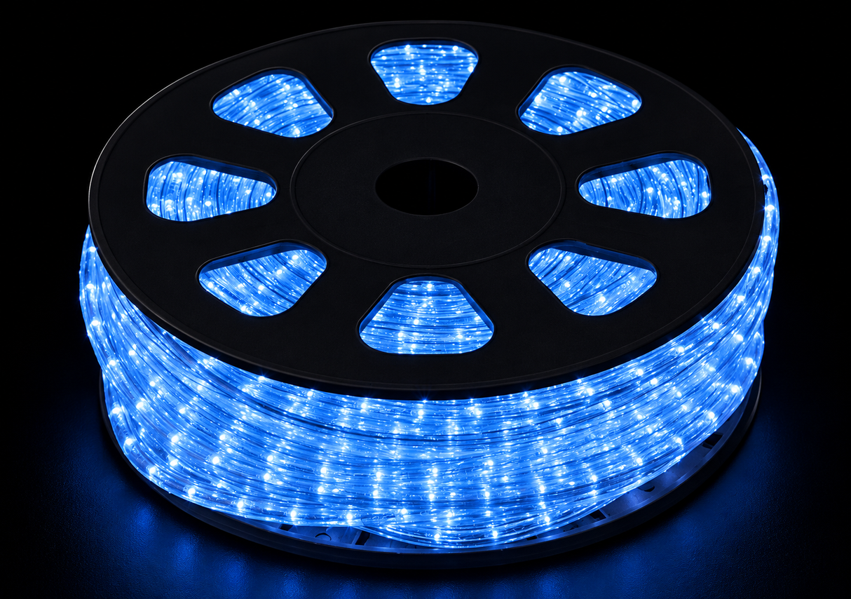 50m Blue LED Static Christmas Rope Light