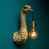 WERNS® Franz Josef Baby Ostrich Gold Wall Lamp